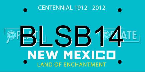 BLSB14 New Mexico License Plate