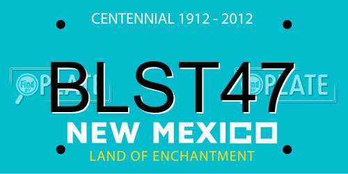 BLST47 New Mexico License Plate