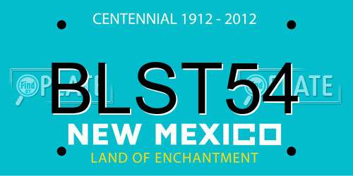 BLST54 New Mexico License Plate