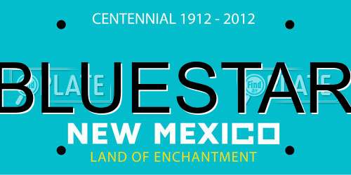 BLUESTAR New Mexico License Plate