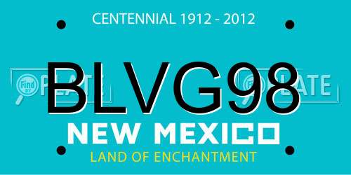 BLVG98 New Mexico License Plate