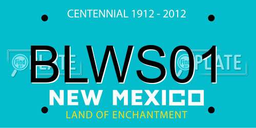 BLWS01 New Mexico License Plate