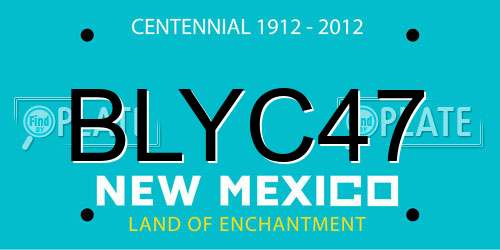 BLYC47 New Mexico License Plate