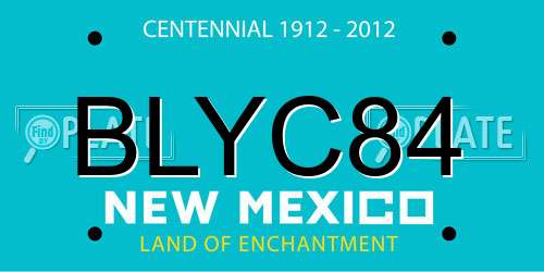 BLYC84 New Mexico License Plate