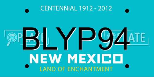 BLYP94 New Mexico License Plate