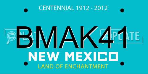 BMAK41 New Mexico License Plate