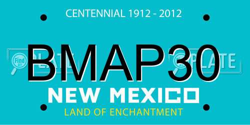 BMAP30 New Mexico License Plate