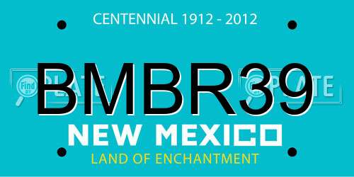 BMBR39 New Mexico License Plate