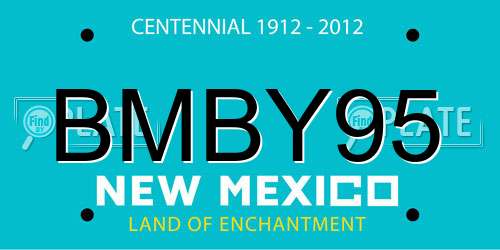 BMBY95 New Mexico License Plate