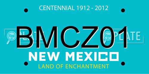 BMCZ01 New Mexico License Plate
