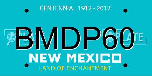 BMDP60 New Mexico License Plate
