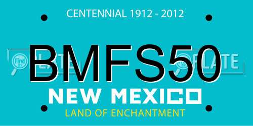 BMFS50 New Mexico License Plate