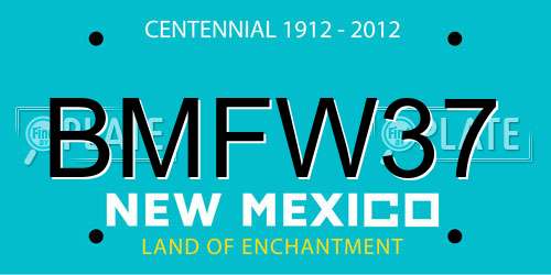 BMFW37 New Mexico License Plate