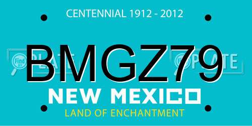 BMGZ79 New Mexico License Plate