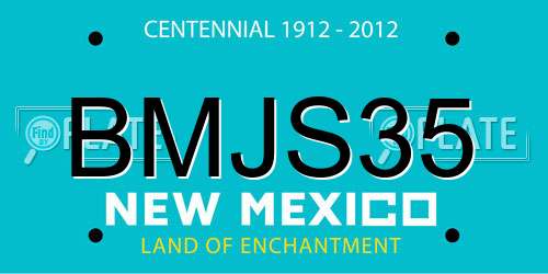BMJS35 New Mexico License Plate