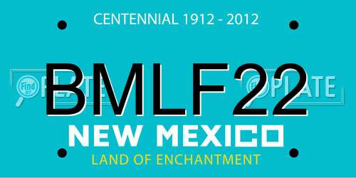 BMLF22 New Mexico License Plate
