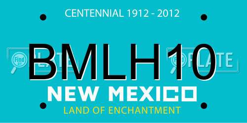 BMLH10 New Mexico License Plate
