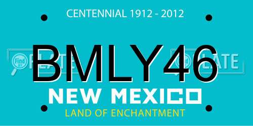 BMLY46 New Mexico License Plate
