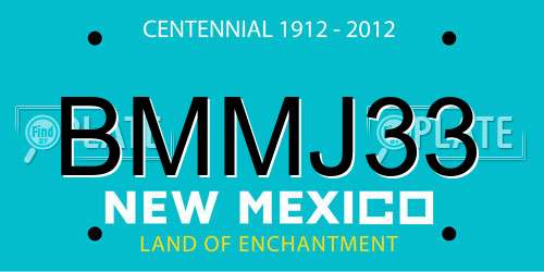 BMMJ33 New Mexico License Plate