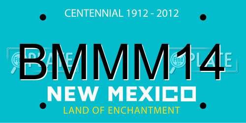 BMMM14 New Mexico License Plate