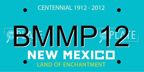 BMMP12 New Mexico License Plate
