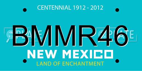 BMMR46 New Mexico License Plate