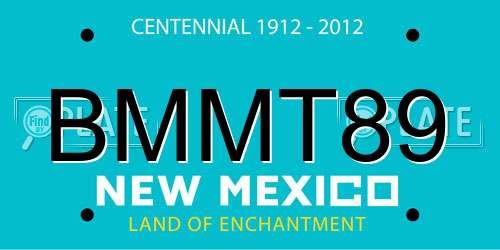 BMMT89 New Mexico License Plate