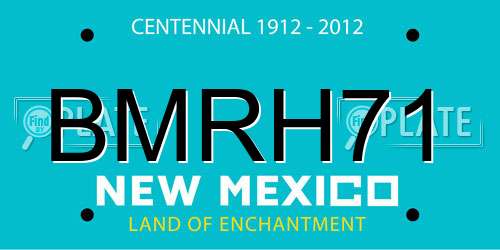 BMRH71 New Mexico License Plate