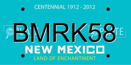 BMRK58 New Mexico License Plate
