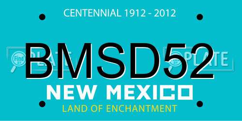 BMSD52 New Mexico License Plate
