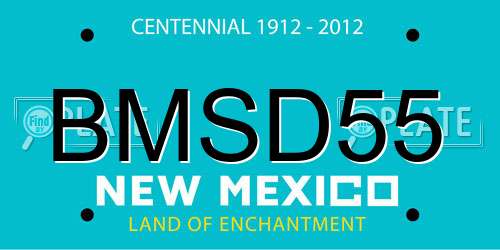 BMSD55 New Mexico License Plate