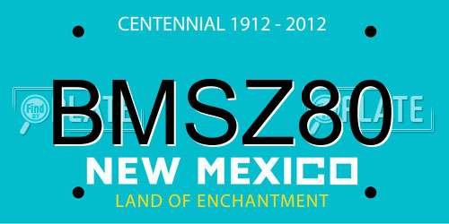 BMSZ80 New Mexico License Plate