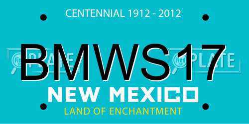 BMWS17 New Mexico License Plate