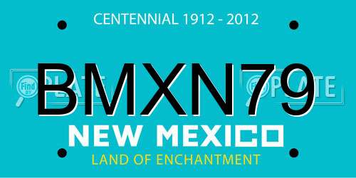 BMXN79 New Mexico License Plate