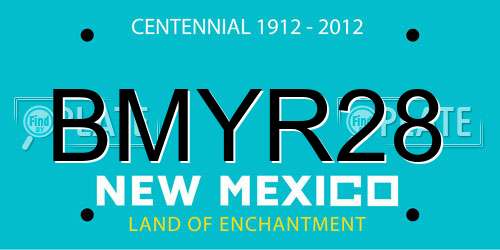 BMYR28 New Mexico License Plate