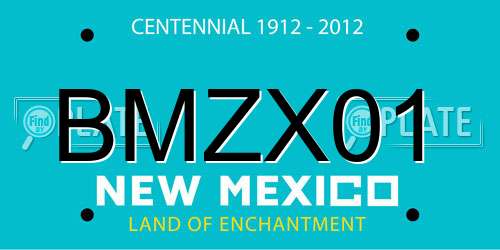 BMZX01 New Mexico License Plate