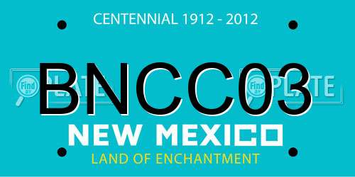 BNCC03 New Mexico License Plate