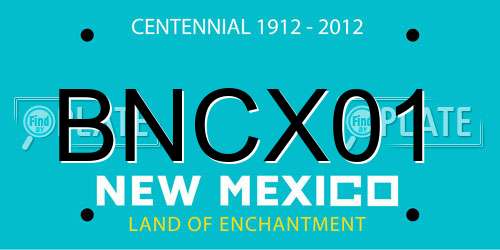 BNCX01 New Mexico License Plate