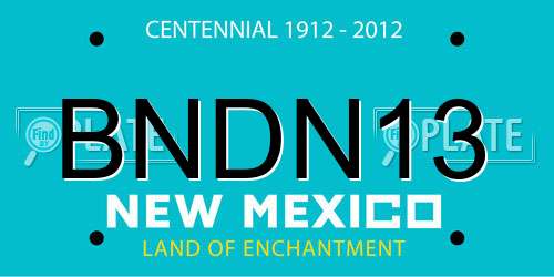 BNDN13 New Mexico License Plate