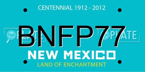 BNFP77 New Mexico License Plate