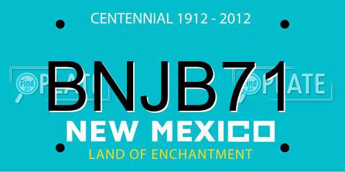 BNJB71 New Mexico License Plate
