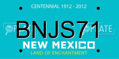 BNJS71 New Mexico License Plate