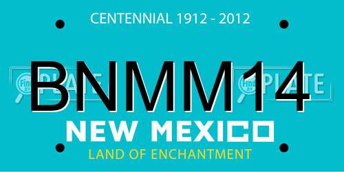 BNMM14 New Mexico License Plate
