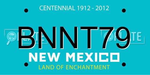 BNNT79 New Mexico License Plate