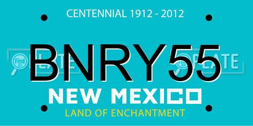 BNRY55 New Mexico License Plate