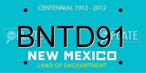 BNTD91 New Mexico License Plate