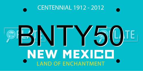 BNTY50 New Mexico License Plate