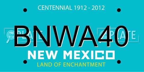 BNWA40 New Mexico License Plate