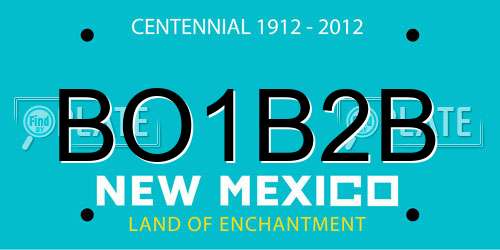 BO1B2B New Mexico License Plate