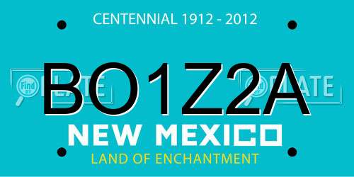 BO1Z2A New Mexico License Plate